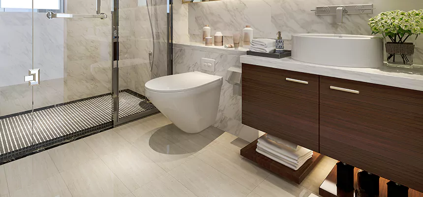 Burst Pipe Bathroom Cleanup in Livingston